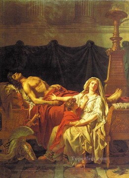  Neoclassicism Oil Painting - Andromache Mourning Hector cgf Neoclassicism Jacques Louis David